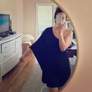 Black one shoulder dress